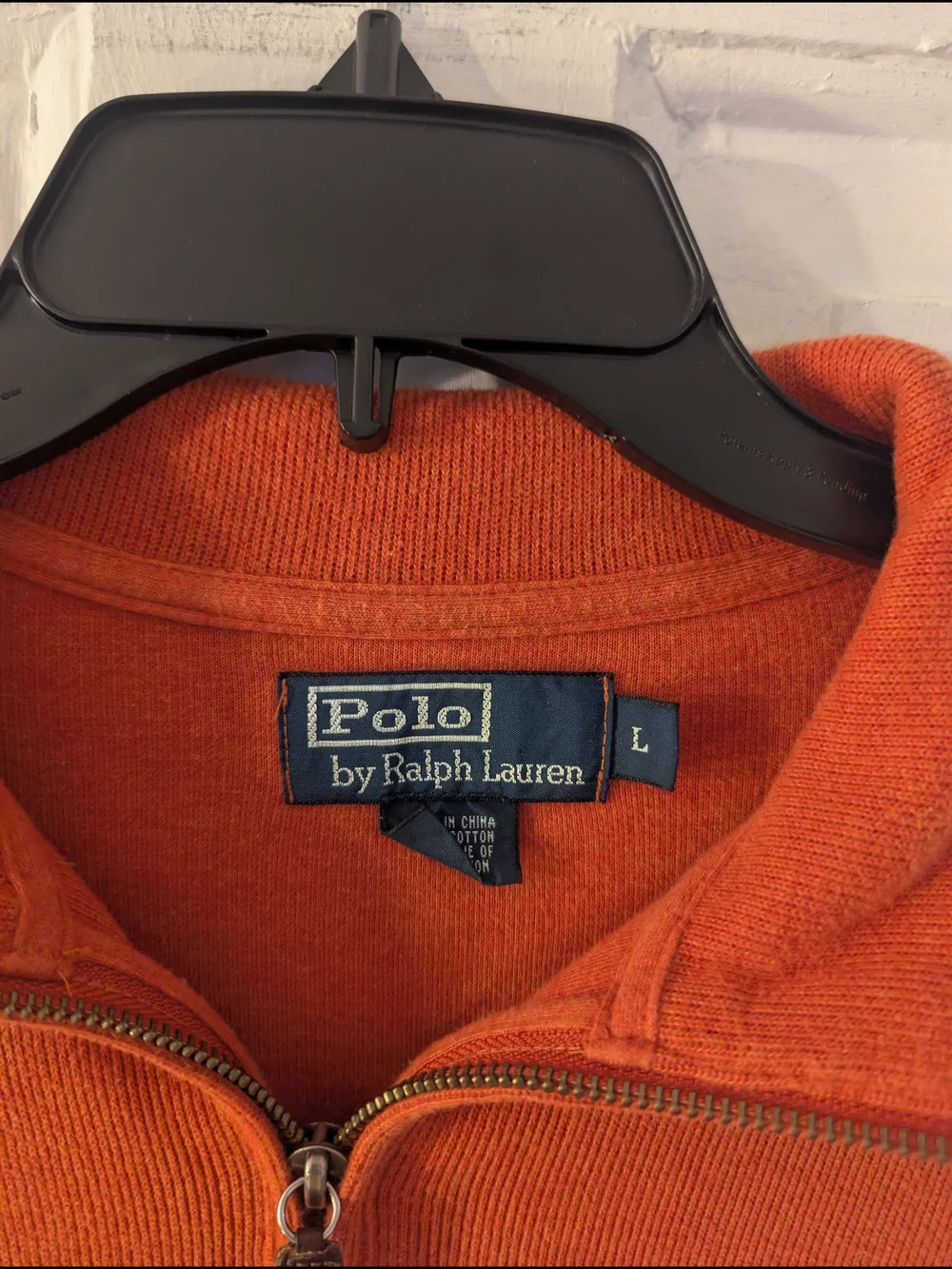 Polo Ralph Lauren Orange Quarter-Zip Sweater